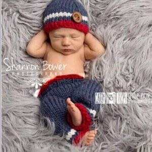 Boy’s Knit Newborn photo shoot Costume 0-6 mo
